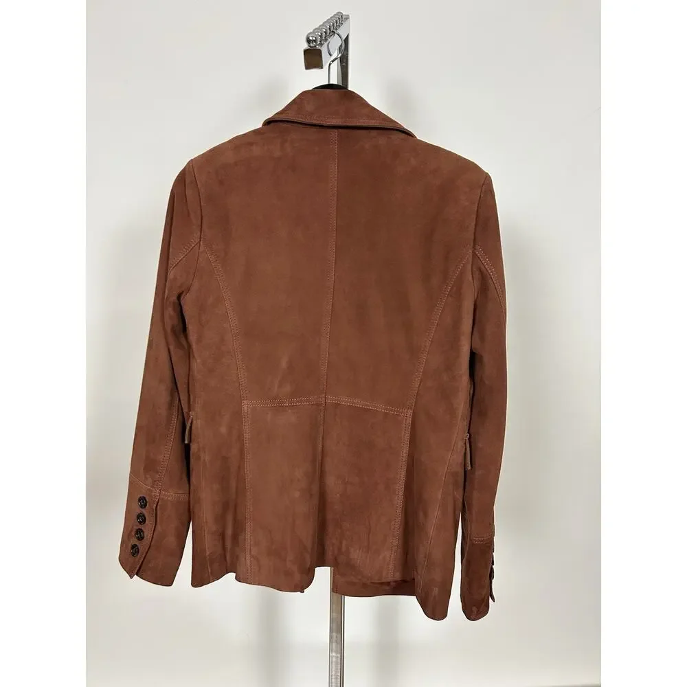 BERNARDO Women's SUEDE Jacket cinnamon Genuine Leather - Picture 6 of 7